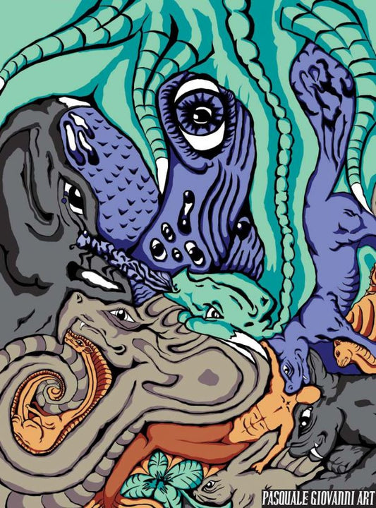 Original "Mystical Creature" Print by Pasquale Giovanni