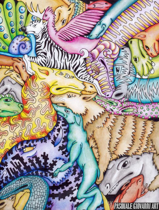 Original "Animal Evolution" Print by Pasquale Giovanni