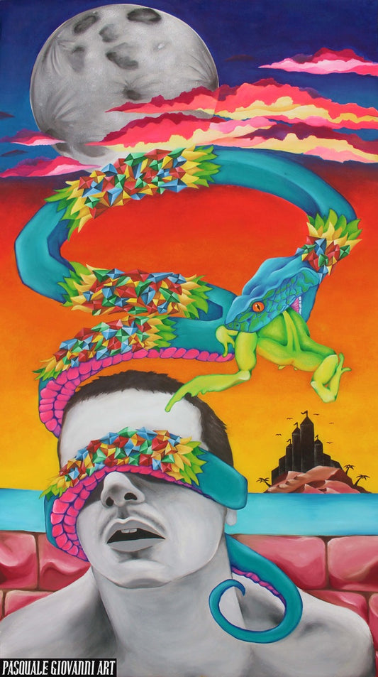 Original "Intuitive Snake Eyes" P.3 Canvas Print by Pasquale Giovanni