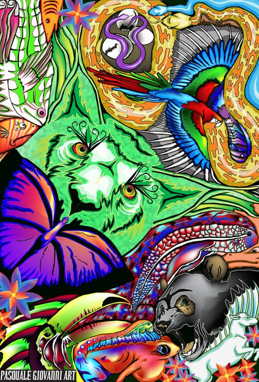 Original "Tropical Rainforest" Print by Pasquale Giovanni