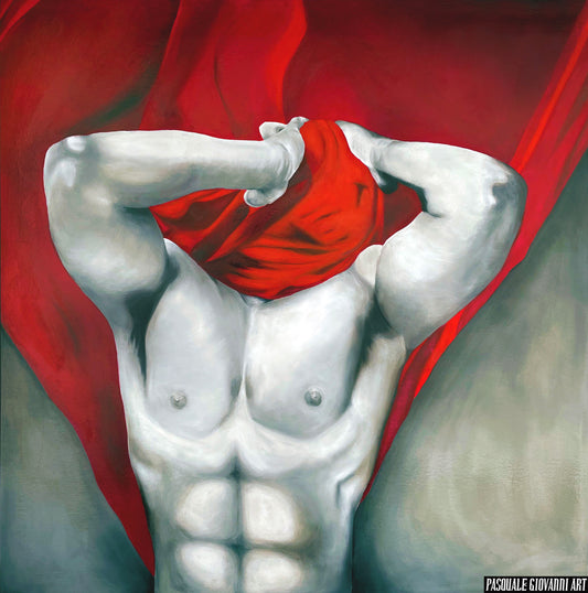 Original "I See Red" Painting by Pasquale Giovanni (ft. LaRue Calliet Jr.)